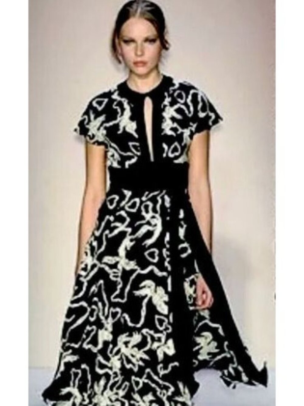 Diane von Furstenberg DVF Black Signature Silk Angel Wrap Dress 2 Rare!